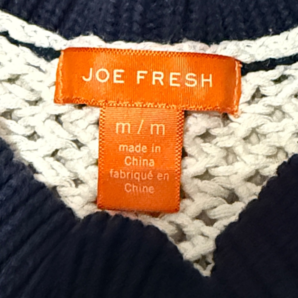Joe Fresh Navy and White Knit Sweater - Picture 2 of 7